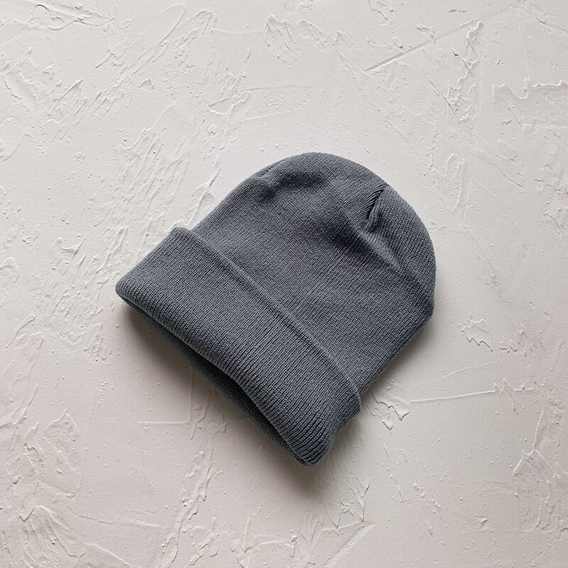 Stickad mössa för barn 1-8 år barn-vinter-varm mössa bebis pojkar huva barn muts bebis mössa шапка зимняя детская: Mörkgrå