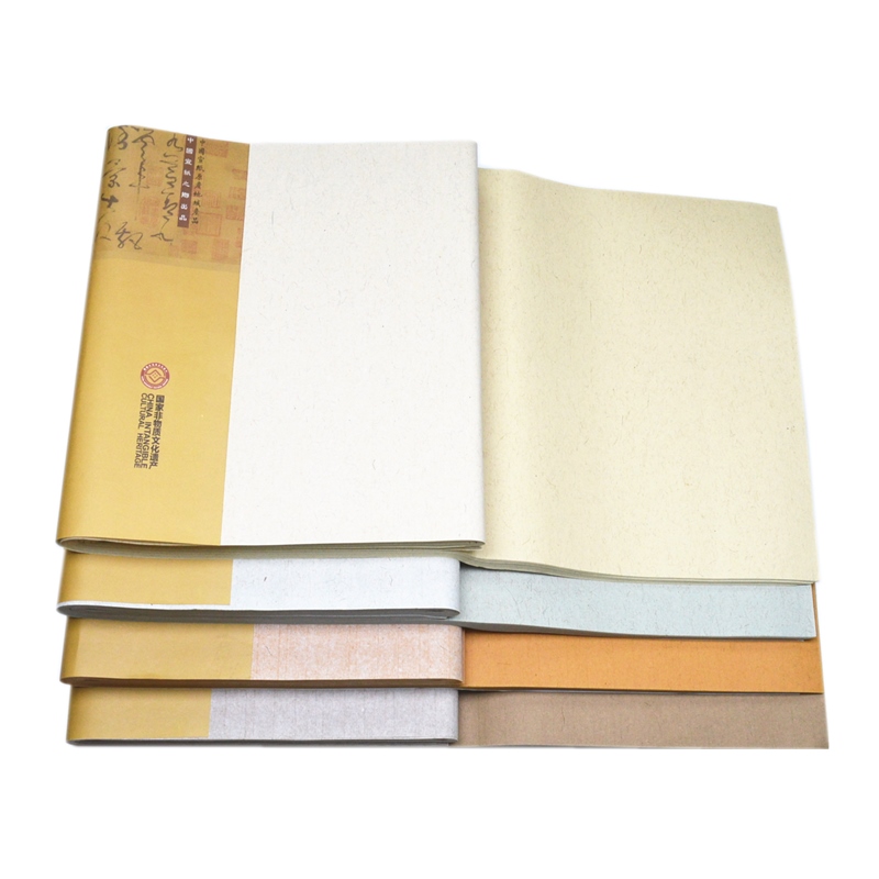 Half-Ripe Xuan Paper Long Fiber Batik Rice Paper Seal Script Brush Calligraphy Painting Practice Retro Long Fiber Hemp Paper