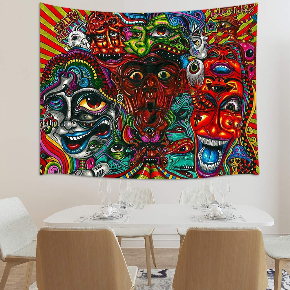 Abstracto Trippy árabe Retro misterioso patrón actualizar tapices colgante de pared para dormitorio universitario