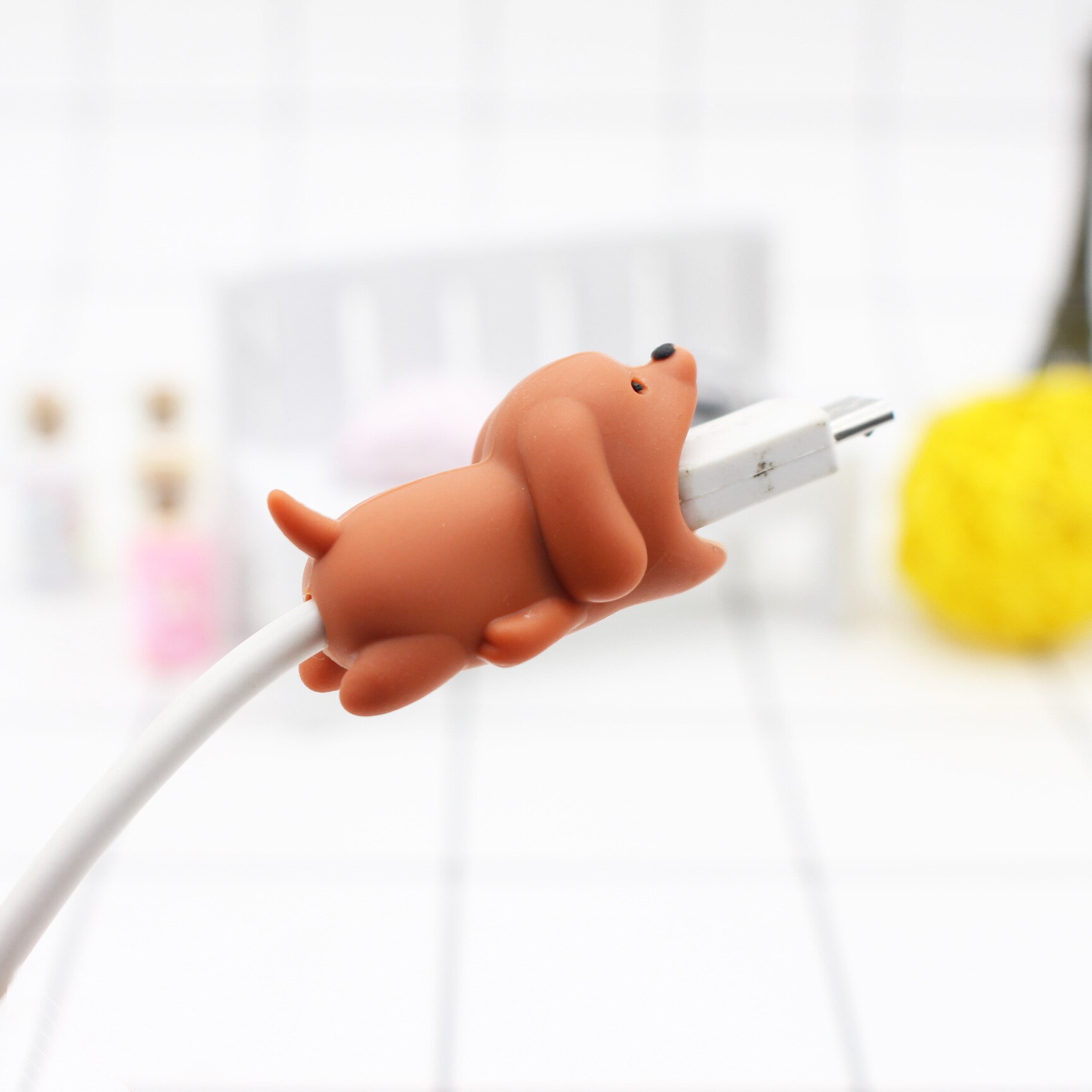1PCS Nette Tier Kabel Wickler Kopfhörer Protector USB Linie Telefon Halter Zubehör Verpackung Veranstalter Reisen zubehör: B