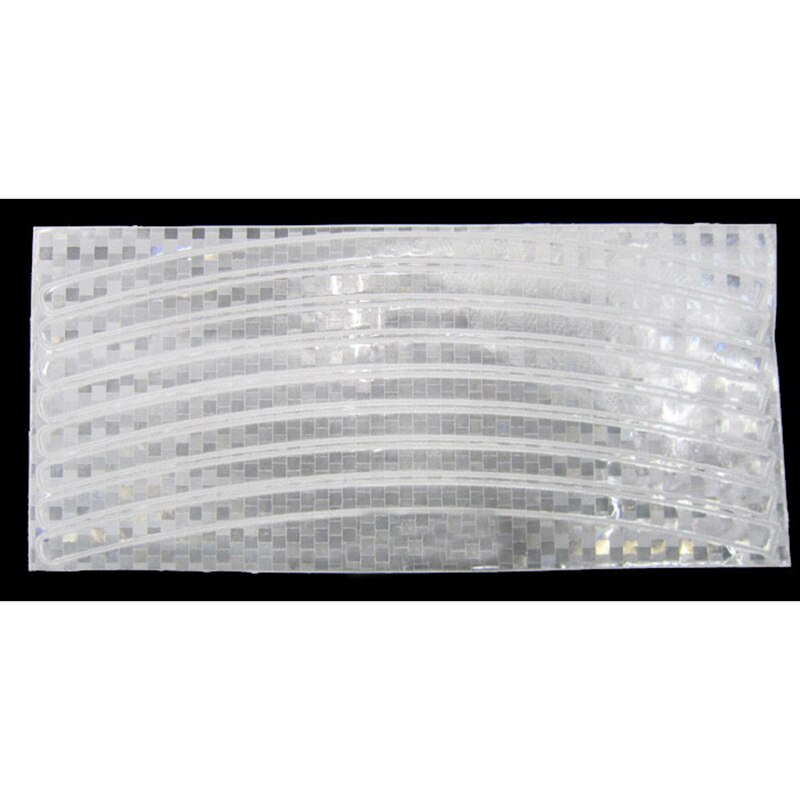 8 Strips/Sheet Wiel Sticker Reflecterende Rim Stripe Tape Mtb Road Bike Fiets Velg Licht Reflecterende Stickers: 4