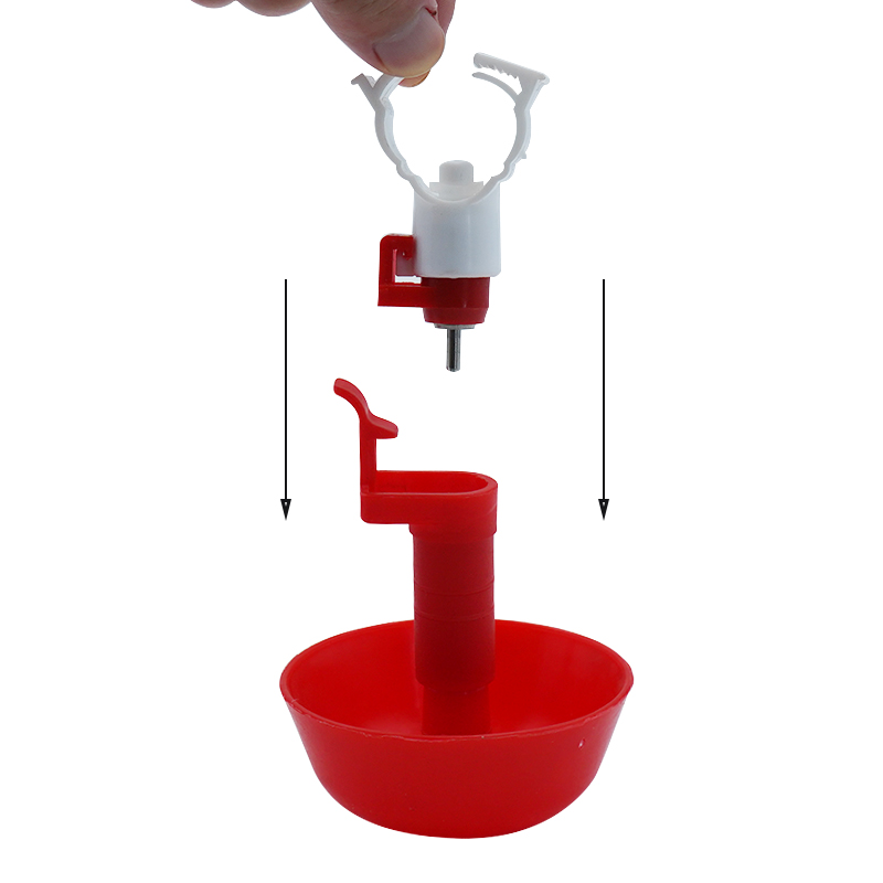 Abreuvoir automatique à tétine pour poulet, 15 pièces, mangeoire pour poulailler, abreuvoir rouge pour volaille