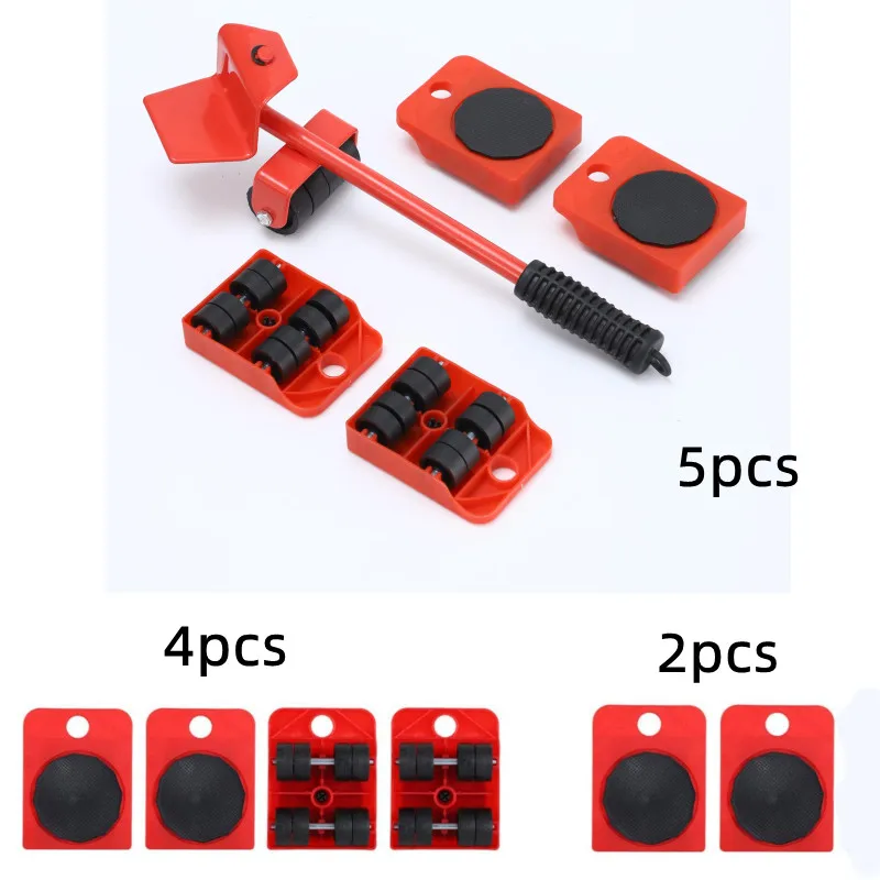 Juego de mudanzas de muebles multiusos: rodillos resistentes de 2/4/5 piezas para mover y levantar sin esfuerzo