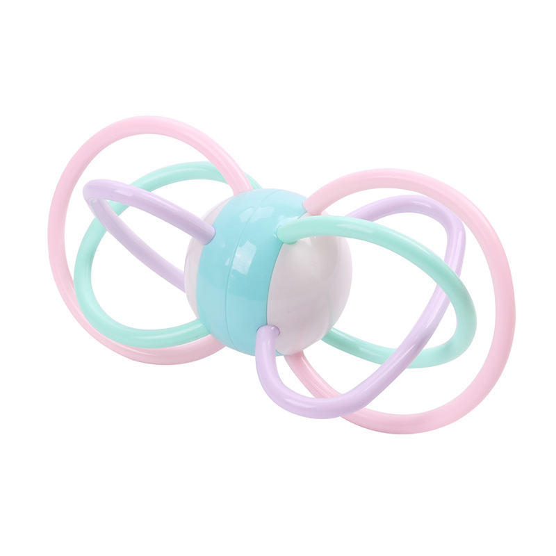 1 pcs Baby Rammelaars Zachte lijm DIY Educatief Multilaterale Rammelaar Bal Met Rammelaars Baby Hand Vangst Bal Speelgoed Bijtring Voor pasgeboren: 1 pcs no box g