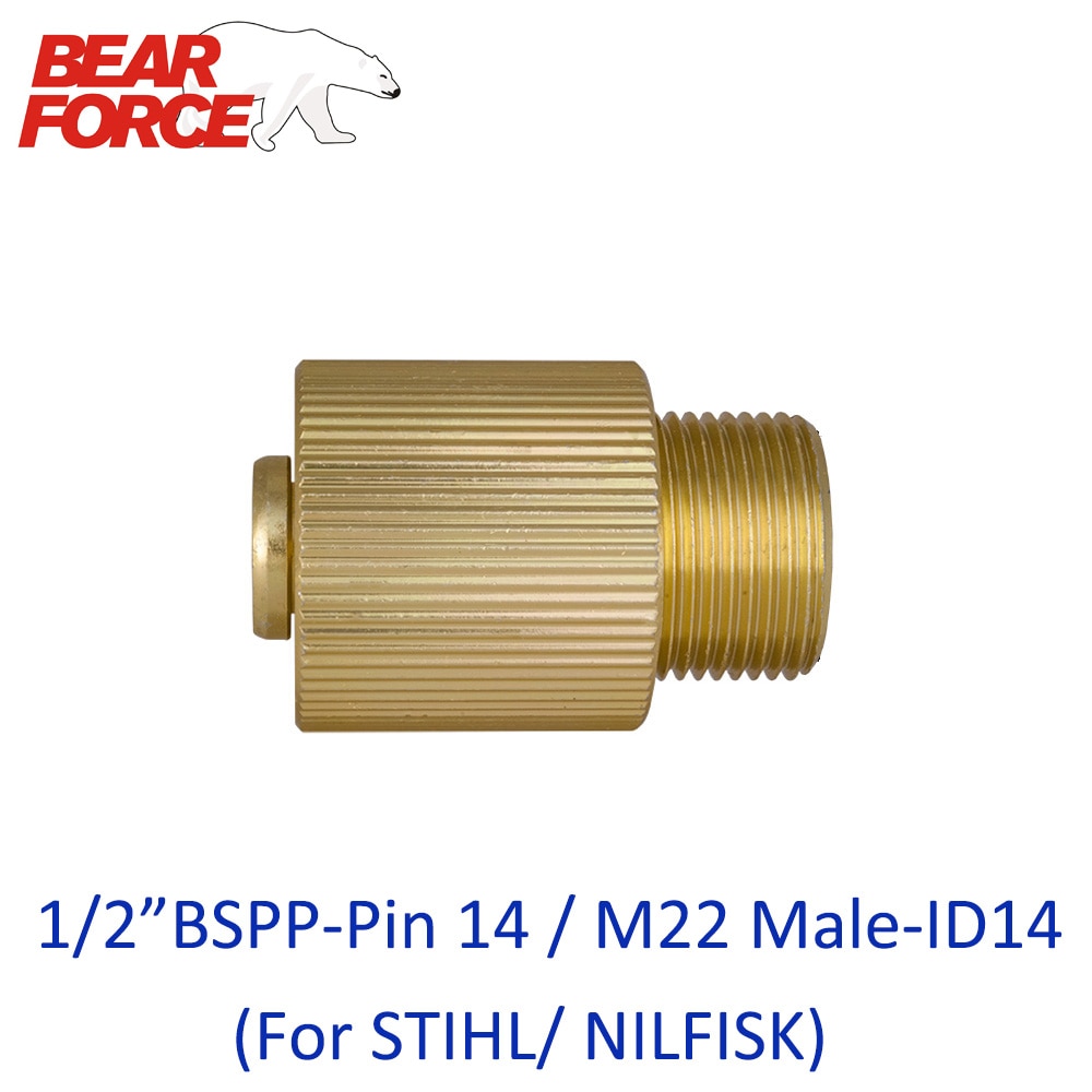 Hogedrukreiniger auto wasmachine outlet connector adapter omzetten 1/2 &quot;BSPP om M22 Mannelijke voor STIHLE NILFISK