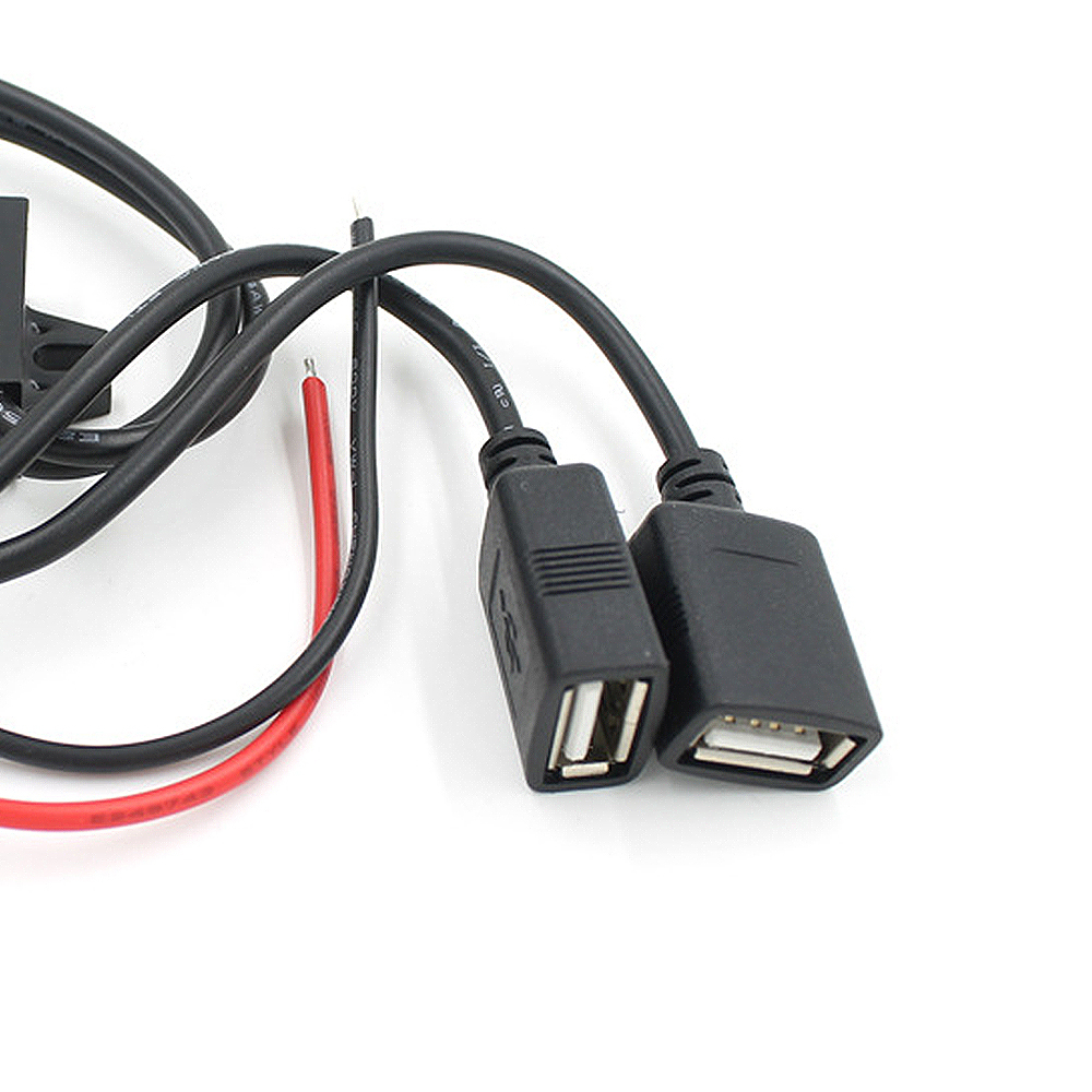 Dual 2 USB Auto Converter DC-DC Auto Power 12V naar 5V 3A 15W Converter Module Micro USB step Down Vermogen Adapter Lage Warmte