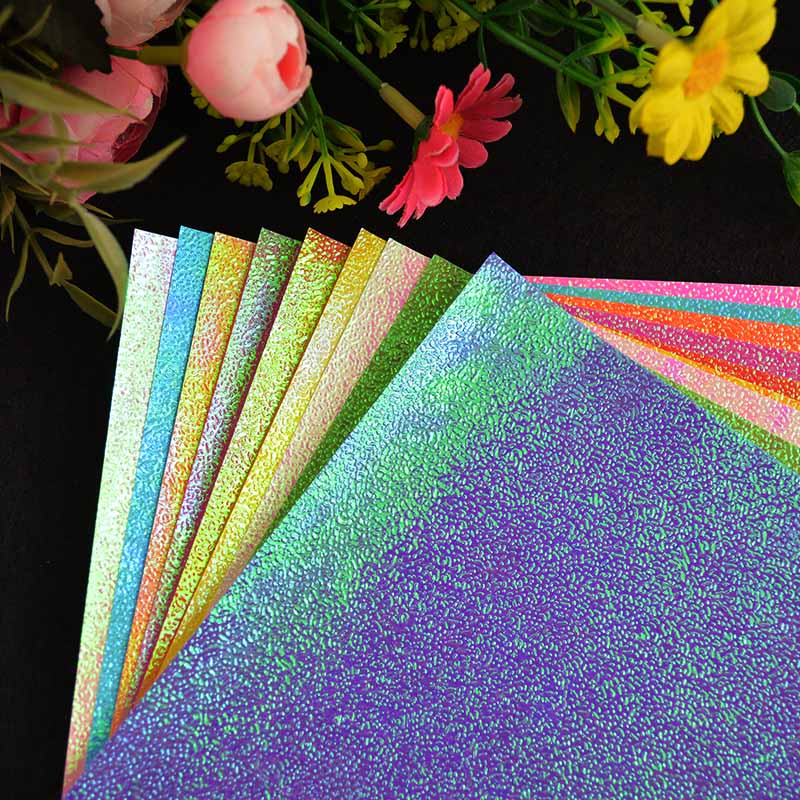 15 cm 6 ''Vierkante 50 lakens Enkel gezicht Shining papers Voor Scrapbooking decorating card making DIY papier vouwen