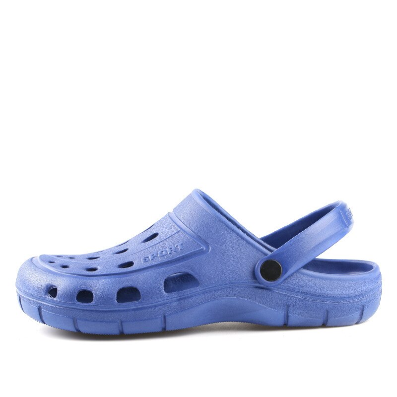 Sandaler herr hål tofflor mjuk botten slip-on skor mulor och träskor trädgård sandalias zapatos de hombre ihåliga skor