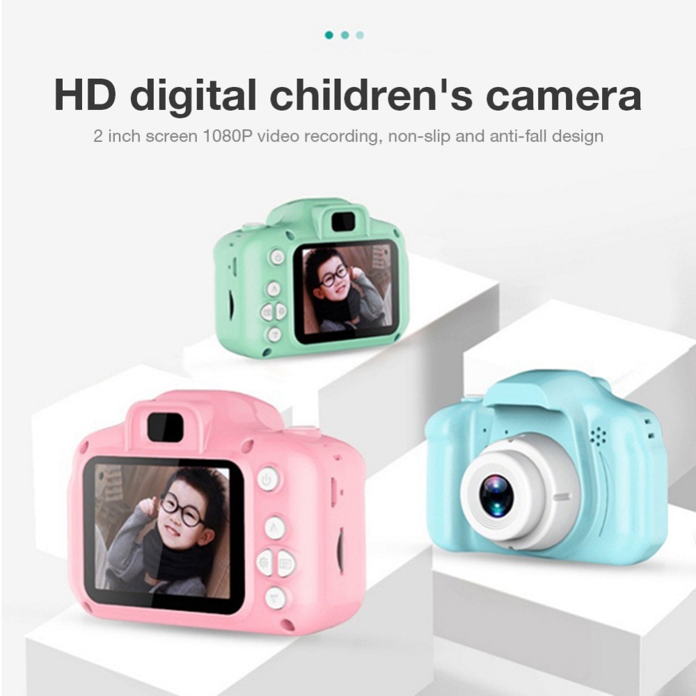 HD Screen Chargable Camera Outdoor Digital Mini Camera Kids Cartoon Cute Camera 2 Inch Photography Props For Child Birthday