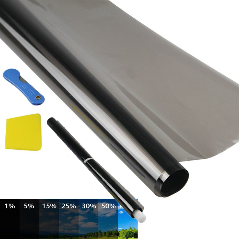 300Cm X 50Cm Zwart Autoruit Folies Tint Tinting Film Roll Auto Auto Thuis Vensterglas Zomer Solar uv Protector Sticker Films