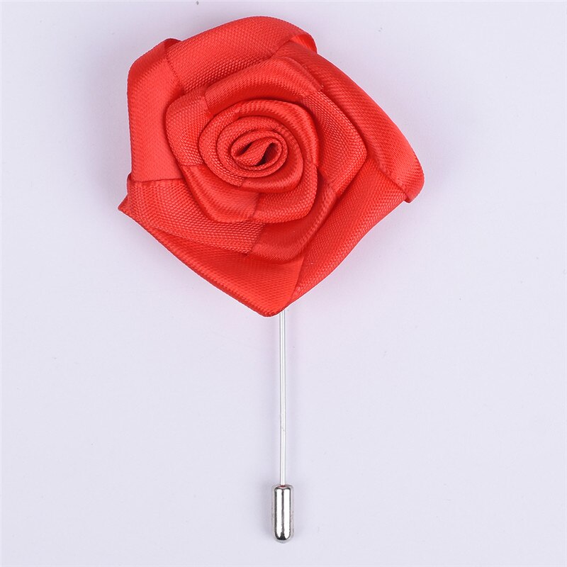 Diy privé-aanpassing bruidegom corsages corsages boutonniere bloemen bruiloft corsage pin broche  x1258-16: Rood