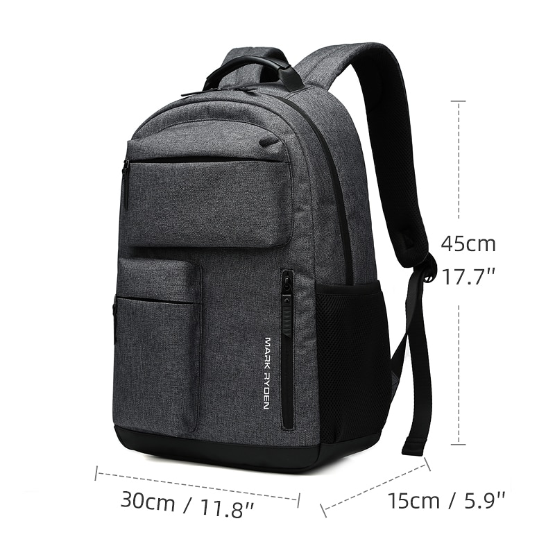 Mark Ryden de gran capacidad mochilas universitarias de 15,6 pulgadas Mochila negra para hombres Mochila para mujer Mochila para ordenador portátil
