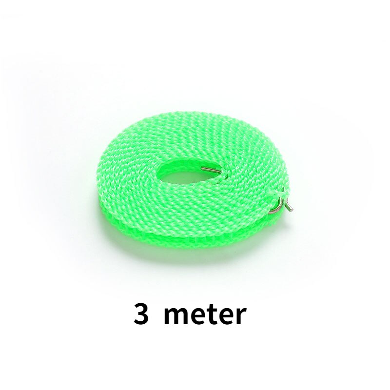 3-10m windproof clothesline non slip clothesline indoor clothesline drying clothesline outdoor clothesline clothes dryer rack: 3 meters Green