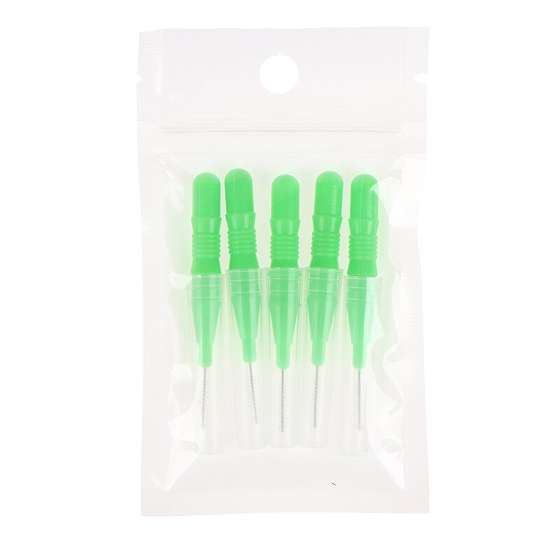 5Pcs Orale Schoon Interdentale Borstel Oral Care Tool Dental Floss Tanden Hygiëne Tandenstoker Tanden Borstel: GN