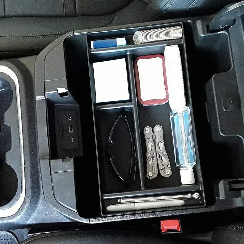 Center Console Storage Box Organizer Tray for Gmc Sierra 1500 Accessories Chevy Silverado 1500