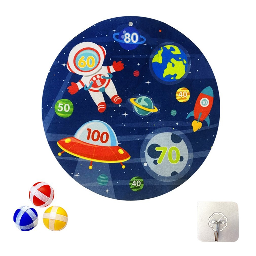 Dart Board Children&#39;s Sticky Ball Target Dart Board Throwing Sticky Ball Single Side Astronaut Parent Child Interation Toy: Default Title