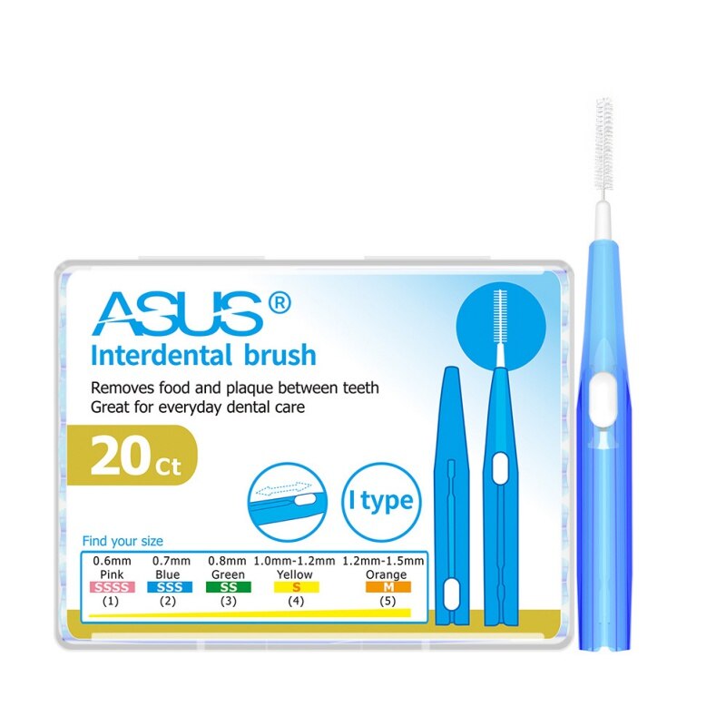 20 Pcs/Pack Push-Pull Interdental Brush Gum Interdental Tooth Brush Orthodontic Wire Brush Toothbrush Oral Care Toothpick