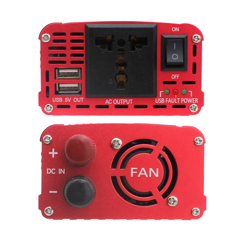 Portable Car Inverter 1500W 2000W DC 12V to AC 220V Volt Power Charger Converter 2USB Adapter Transformer Auto Accessories Solar