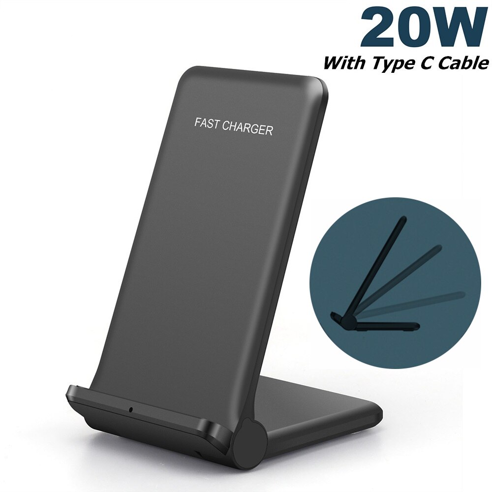 FDGAO 30W Qi Wireless Charger Stand For iPhone 13 12 11 Pro XS MAX XR X 8 Samsung S10 S20 S21 Fast Charging Holder Phone Charger: 20W MAX