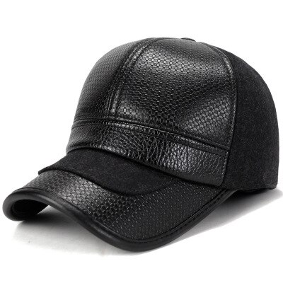 Pcfddr fortykket termisk stof bomulds hat udendørs ørebeskytter baseballkasket til middelaldrende og gamle mennesker.: Mørkegrå
