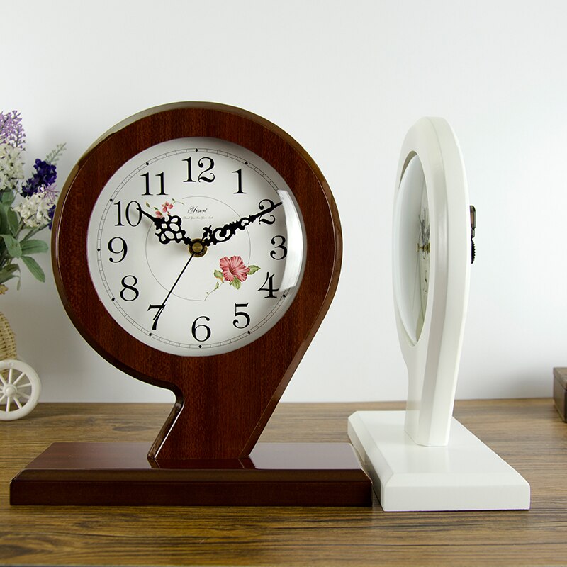 Classic 6 Inch Wooden Silent Table Clock Retro Art... – Grandado