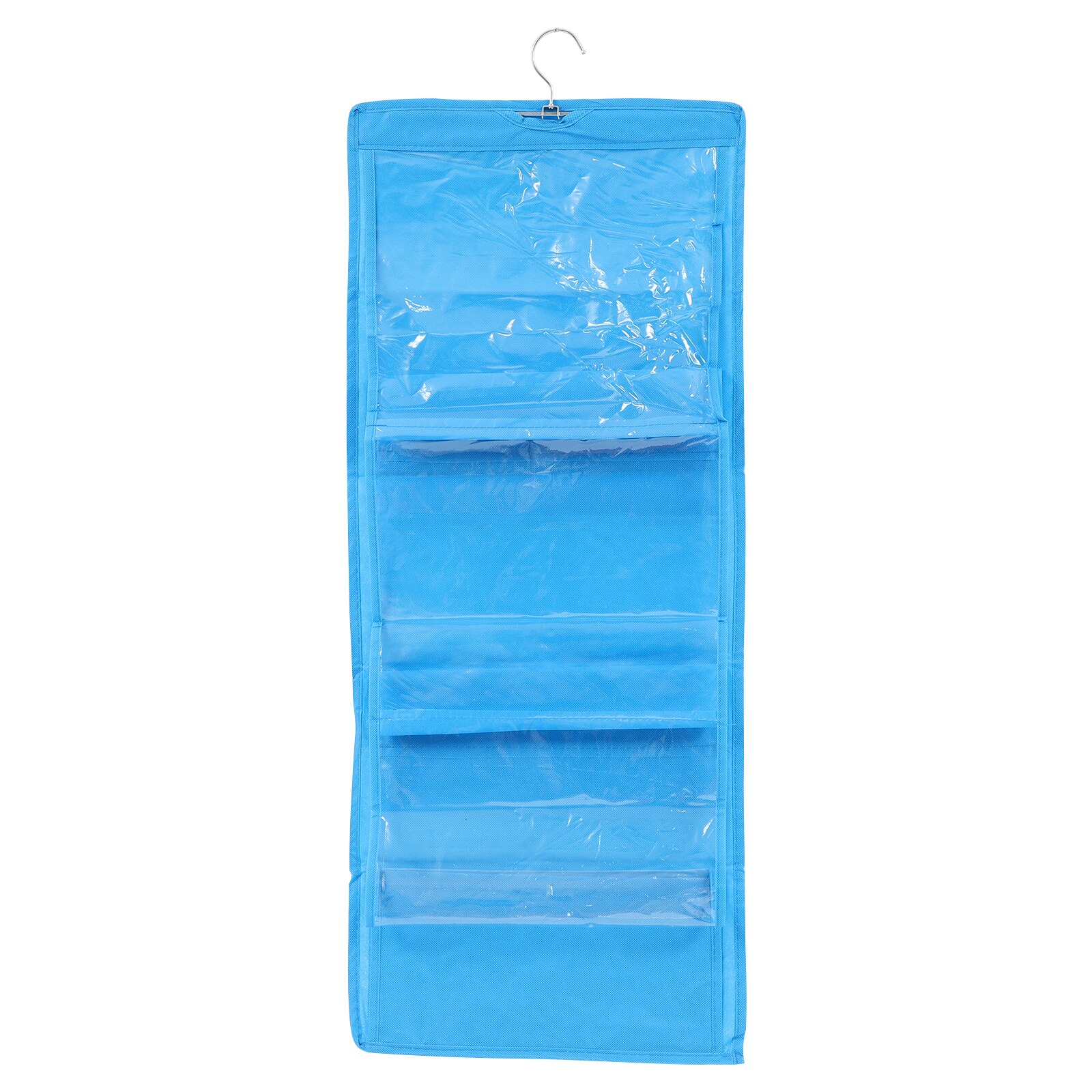 Wardrobe Purse Hanger Hanging Handbag Organizer Space Saving Closet Organizer: Blue