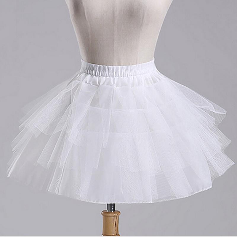 Three Layer A-Line Flower Girl Dress Petticoat Child Crinolines Underskirt For Wedding Dress Jupon Cerceau Mariage