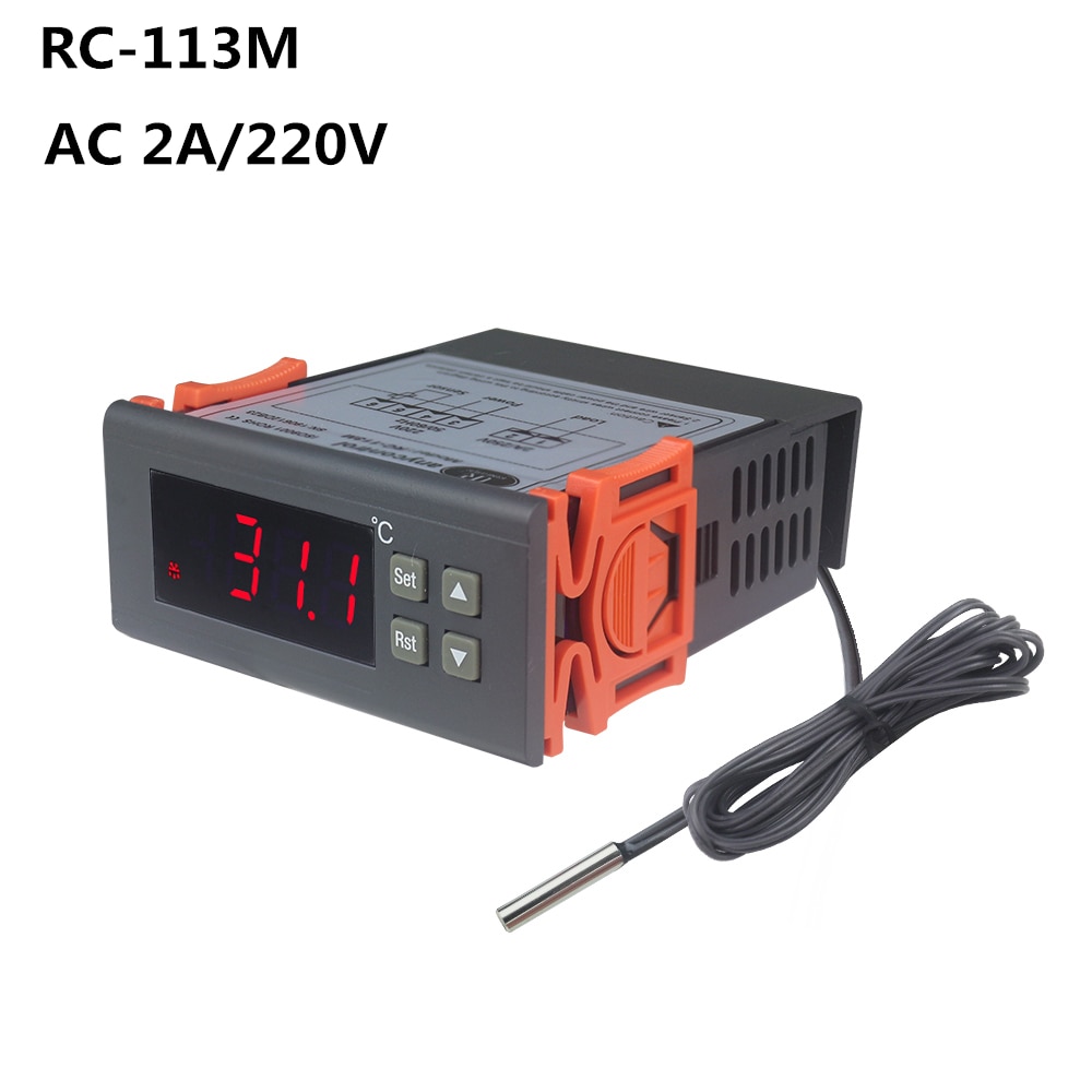 RC-113M AC 220V 2A PID Temperature Controller for Heating Digital Thermostat Regulator Termostato for Incubator Lab