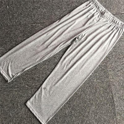 Pyjama en coton confortable pour homme, pantalon de salon, ample,: light grey / 4XL
