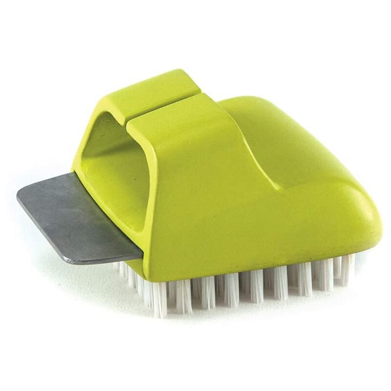 Salt Plate Scrubber Brush Green Handled Salt Block Cleaning Brush For Kitchen Dish Bowl Barbecue Cleaner Tools Home Accessories
