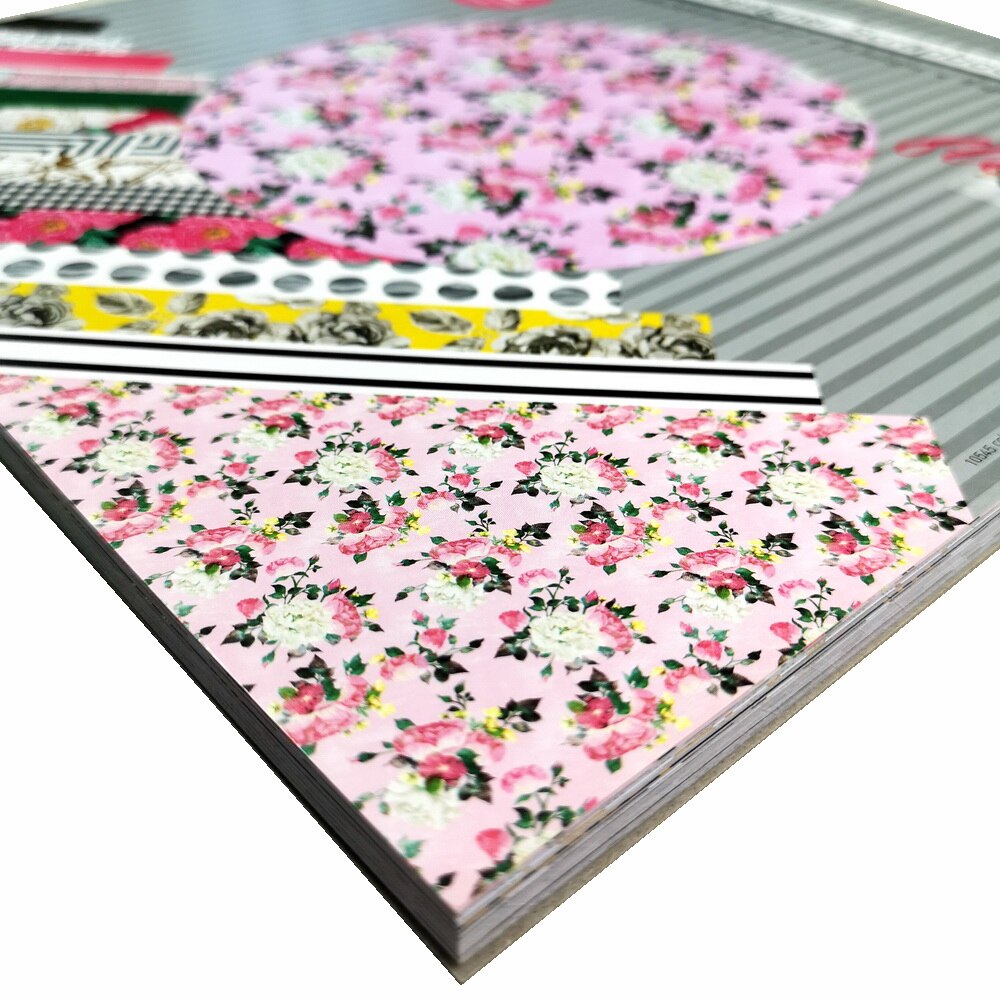 CRZCrafter 12" x 12 Inch Scrapbooking Papers Pad 42 Sheets Printing Foil Craft Pattern Paper Background Pack Acid Free