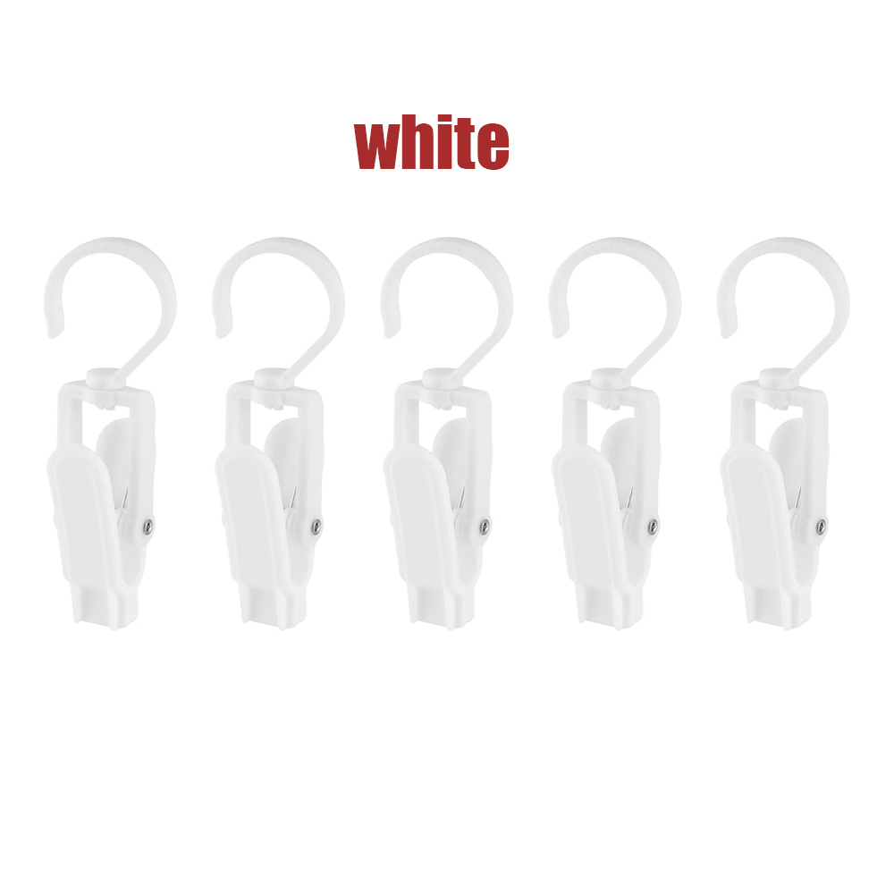5 Stück Wäsche haken mit Clips super starke Kleiderbügel clips Kunststoff Home Travel drehbar hängenden Kleiderbügel Schrank Organizer für Kleidung: Licht Grau