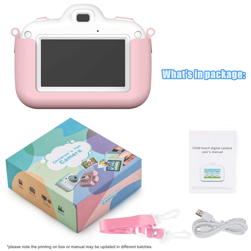 Mini Children's Camera 3.0" Touch Screen Hd Digital Camera For Kids Cute Dual Lens Toy Camera For Children Toys Girl Boys