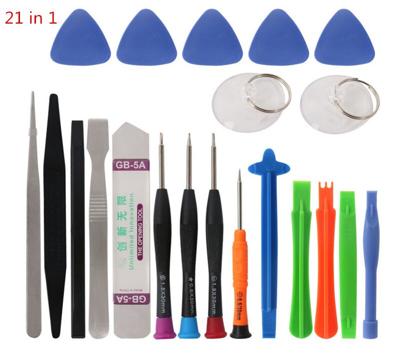 21 In 1 Spudger Pry Opening Lcd Touch Screen Tool Schroevendraaier Set Voor Iphone 11 Xiaomi Handgereedschap Mobiele Telefoon reparatie Gereedschap Kit: 21 IN 1