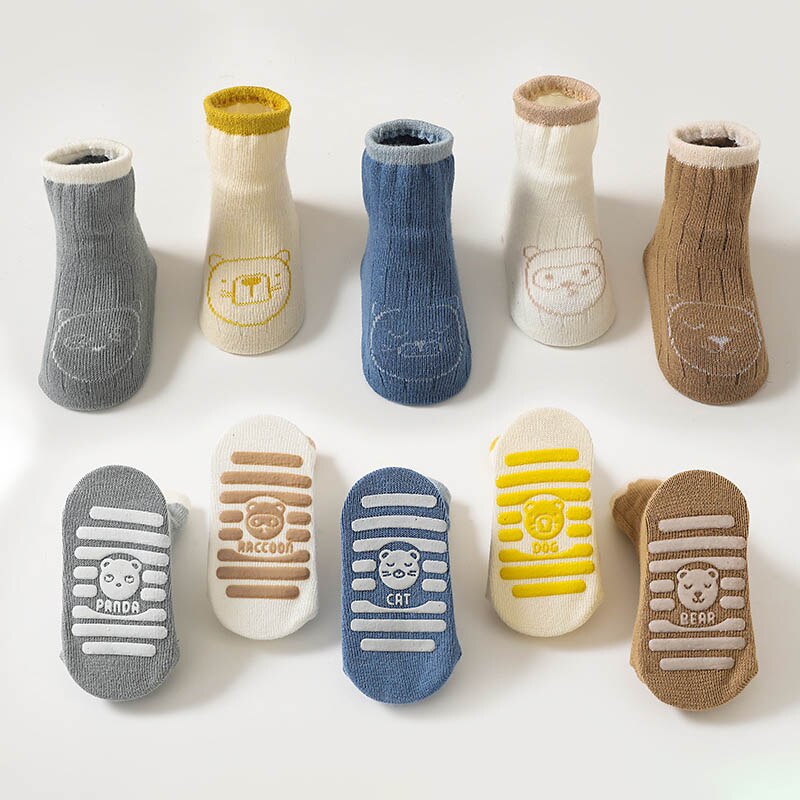 Peuter Cartoon Sokken Met Rubberen Zolen Antislip Voor Peuters Kids Sokken Baby Jongens Sok Schoenen Warme Zuigelingen Meisje herfst Winter