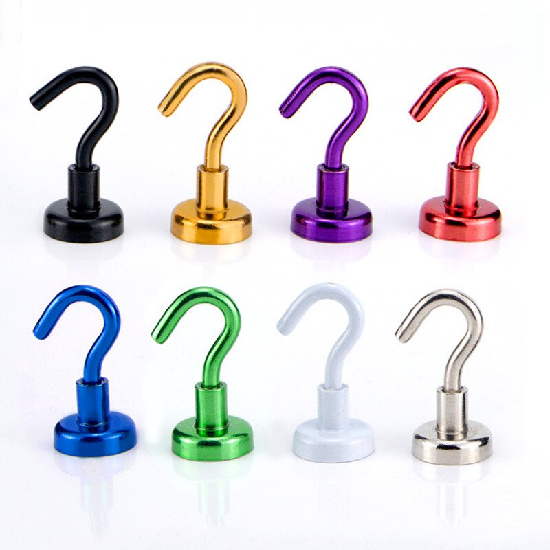 1/8Pcs Super Strong Magnetic Hooks Hanger Magic Wall Door Hook Strong Mini Heavy Duty Hook Holder For Home Storage Organization