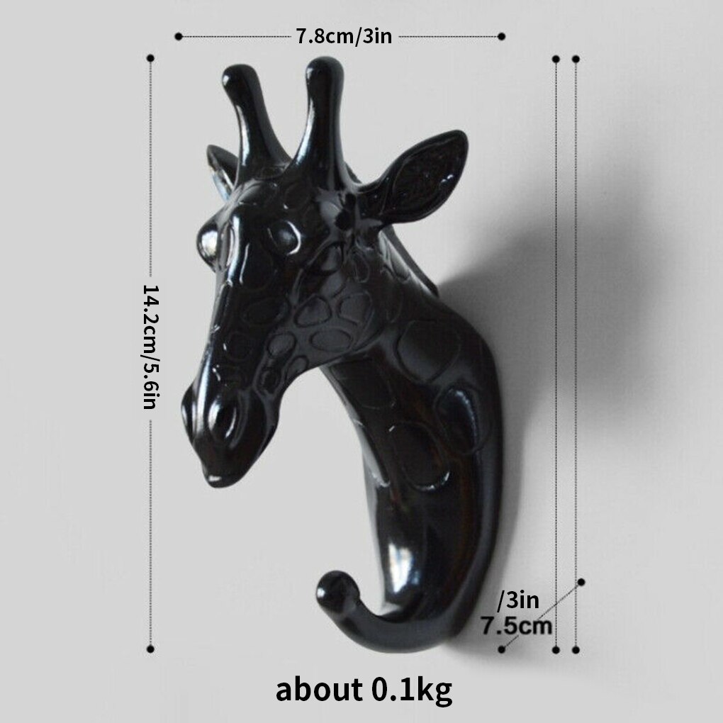 3D Dierenkop Muur Hanger Toetsen Jas Hoed Opknoping Haak Houder Thuis Wall Decor Accessoires Decoratieve Haak Creatieve Dier Haken: 08