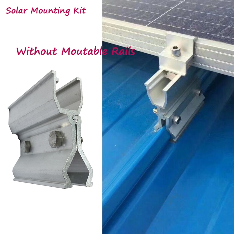 Solar mounting system bracket- kit accessories aluminum without rails for solar panel easy installtion on off grid solar system