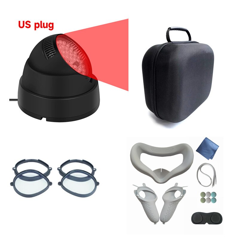 For Meta Oculus Quest 2 Infrared Light Ir Illuminator Night Vision Invisible Light Immersive Increase VR Tracking Sensitivity: US Plug Package 3