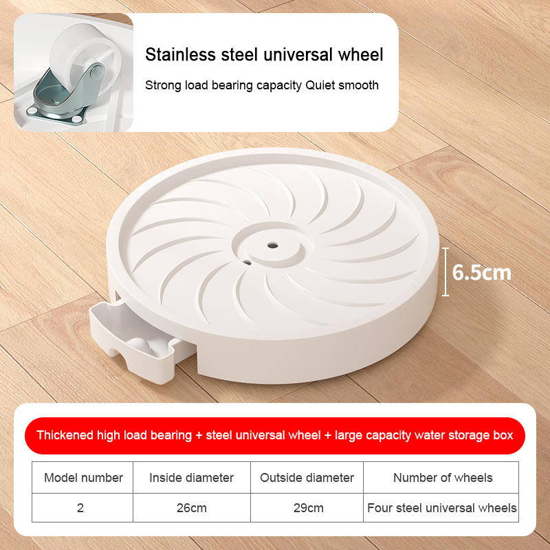 Universal hjul blomsterpottebase stille usynlig balkong utendørs hage blomsterpotte mobil brett plast fortykket hageutstyr: Lysegrønn