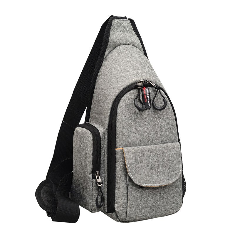 Mochila para cámara de fotos para Sony A7, A7RII, A7III, A6500, A6600, Fujifilm, X-A7, XT200, X-T100, bolsa de pecho de viaje, bolso de hombro: Gris claro
