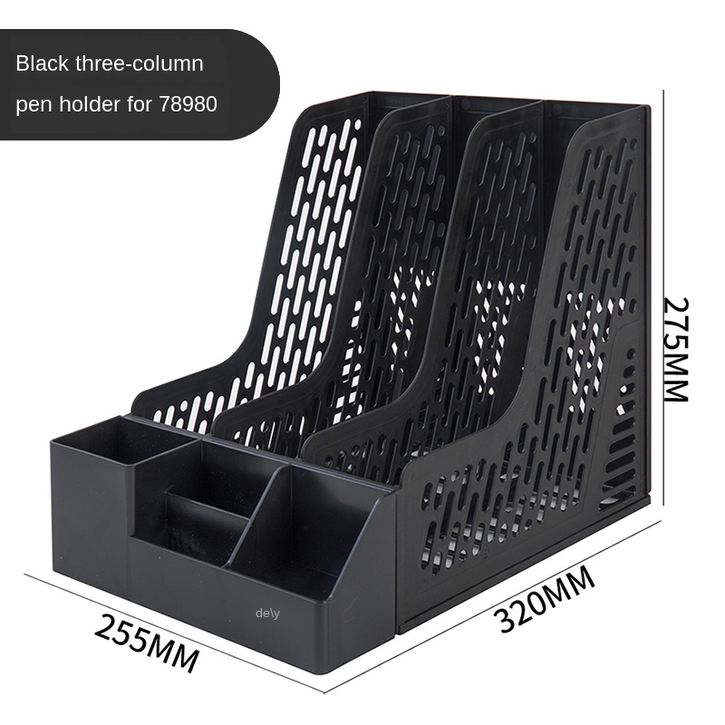 Thickened Folder Storage Box Document Holder Vertical Bookshelf Book Stand Desktop File Box Basket A4 Multilayer Stationery: Style 9