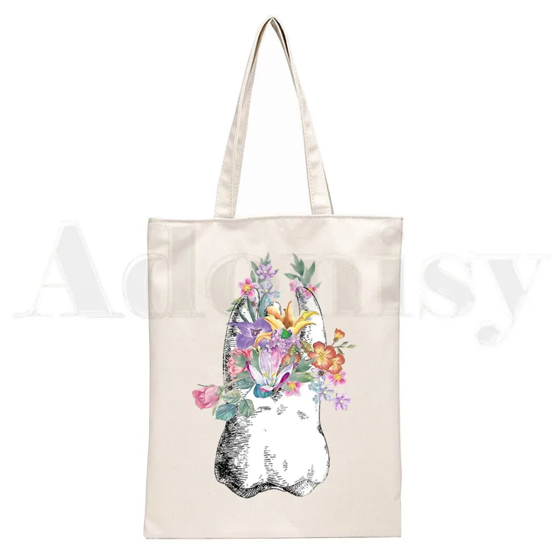 Tooth and Dentist Graphic Aesthetic Funny Handbags Shoulder Bags Casual Shopping Girls Handbag Women Canvas Bag: green