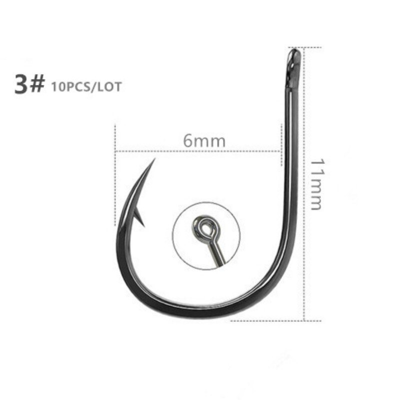 Set van 100 haken van koolstofstaal, enkele cirkelvishaak, vliegvishaak, springhaak, visnet, visgereedschap, accessoires