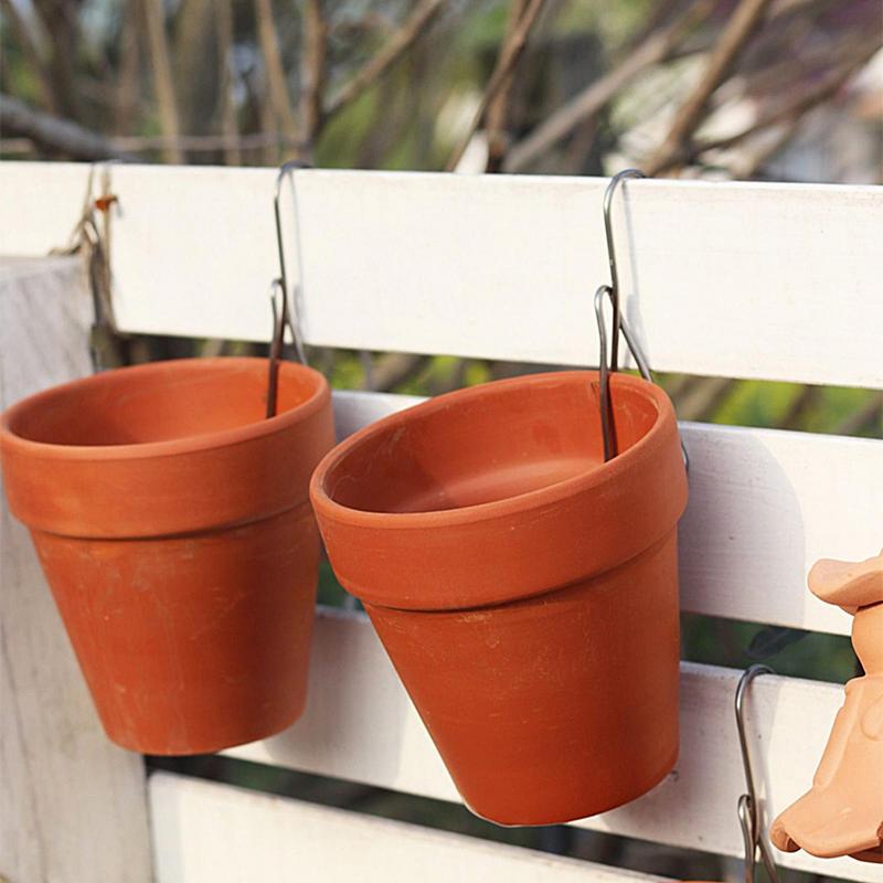 Terracotta Pots Hangers Wall Clay Pot Hanger Hook Anti-Rust Iron Plant Hangers For Hangings Flower Baskets Indoor And Outdoor