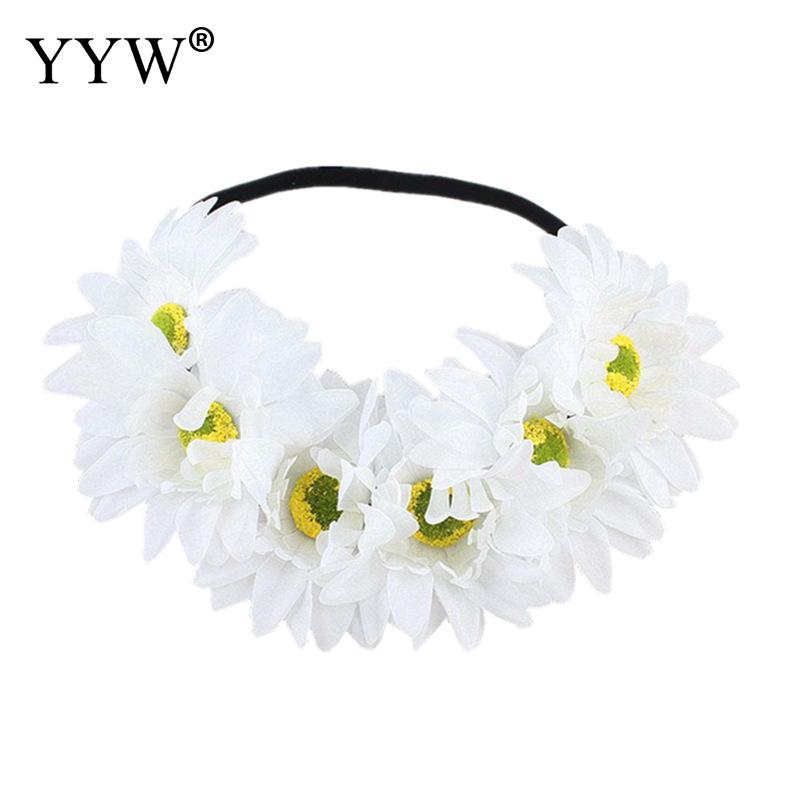 Guirnalda de flores para de boda, diadema hawaiana, sombrerería de , accesorios para el cabello, flores artificiales, banda para el pelo para novia,