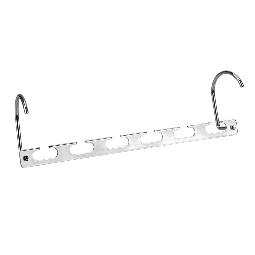 Składane wieszaki na ubrania 6 otworów suszarka robić prania ze stali nierdzewnej naścienny ruchomy wieszak na płaszcze kryty wieszak oszczędzający miejsce: Flat rodzaj