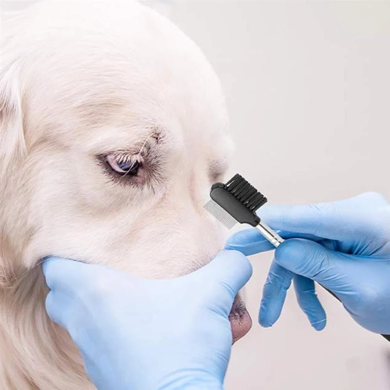 Huisdier Oog Kam Borstel Huisdier Traanvlek Verwijderaar Kam Dubbelzijdige Oogverzorging Borstel Verwijderen Korst Slijm Voor Kleine Kat Hond