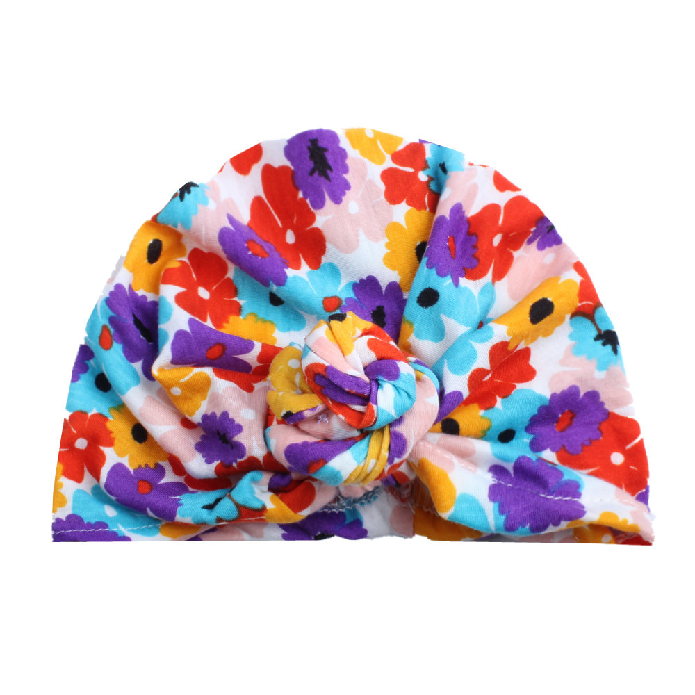 On 1 stk børn vinter varme hatte indien kasket til børn turban hatte solid afslappet skullies hue pige hoved wrap boheme kasket: 4
