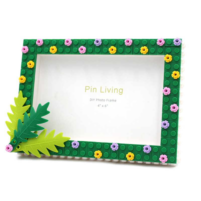 1pc Decor Photo Frame,Simple Green Color Block DIY picture Frame For Home Decoration: 6 inch
